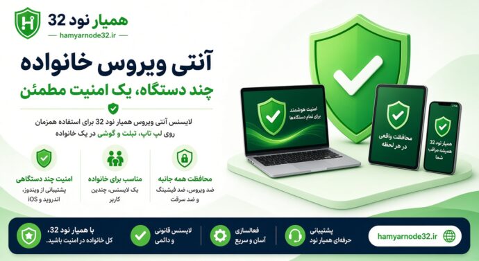 لایسنس چندکاربره نود 32 برای خانواده؛ مقایسه هزینه در فروشگاه‌های مختلف